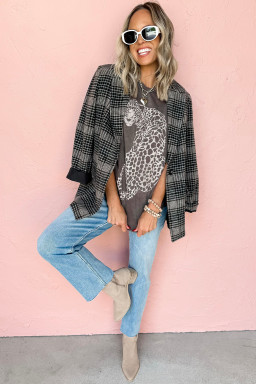 leopard casual t shirts vendor