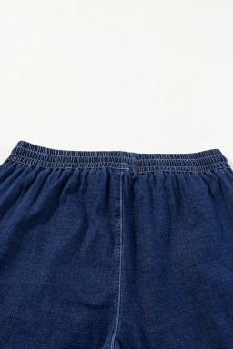 Real Teal Plus Size Drawstring Wide Leg Jeans