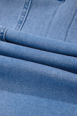 Dusk Blue Pocket Adjustable Straps Denim Overall Dress