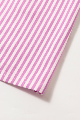 Phalaenopsis Striped Patchwork Loose Mini Dress