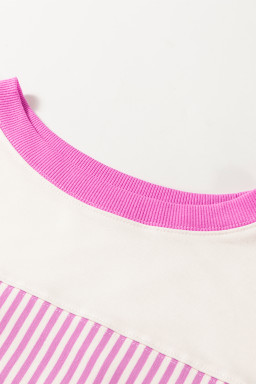 Phalaenopsis Striped Patchwork Loose Mini Dress