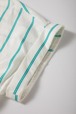 Mint Green Striped Pocket Short Sleeve Mini Dress