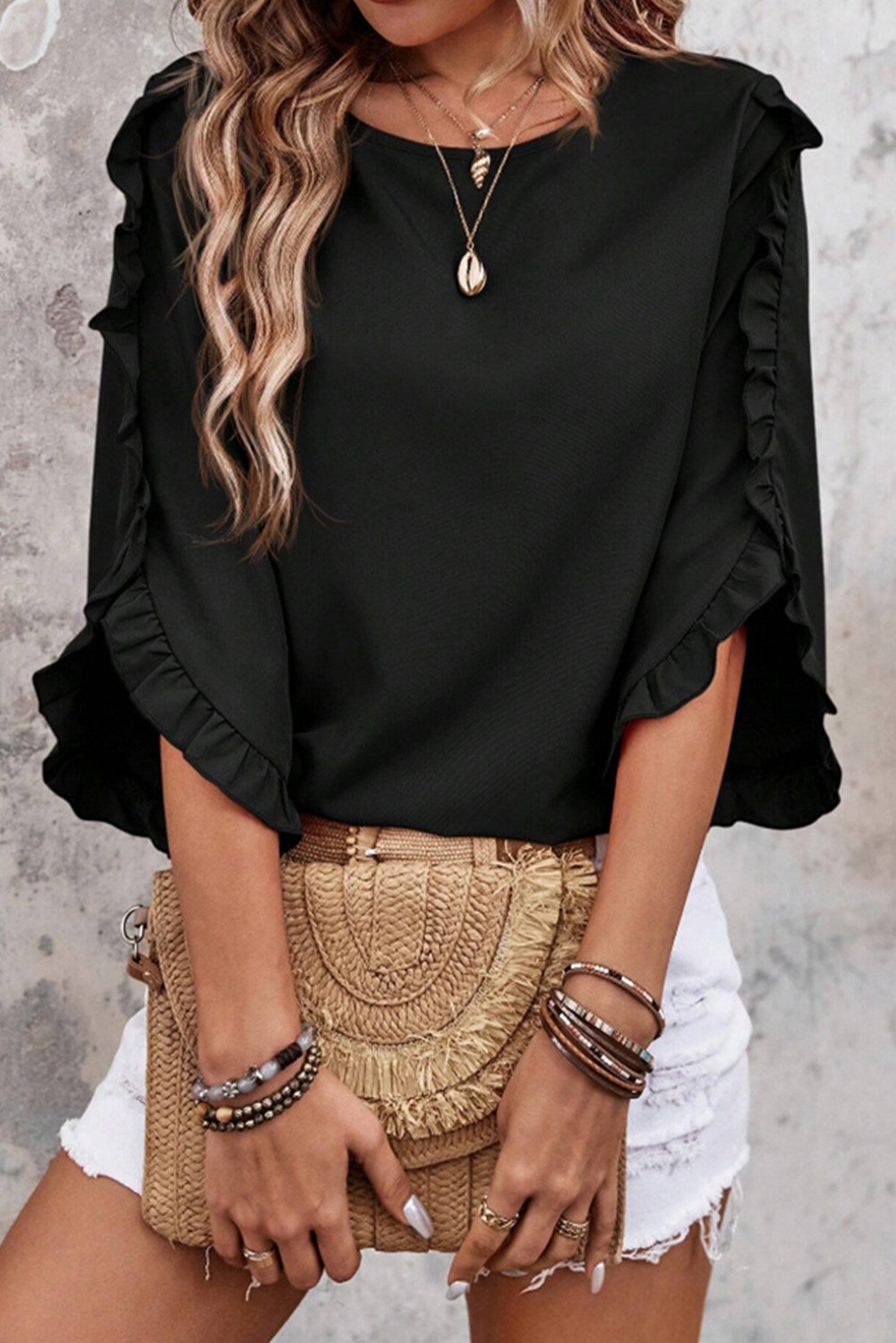 wholesale tulip sleeve blouses