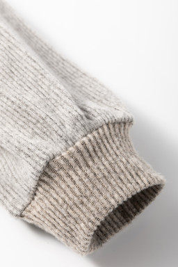 Jet Stream Contrast Ribbed Loose Fit Henley Top