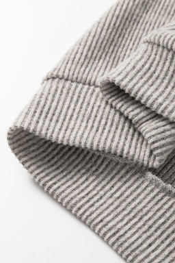 Jet Stream Contrast Ribbed Loose Fit Henley Top