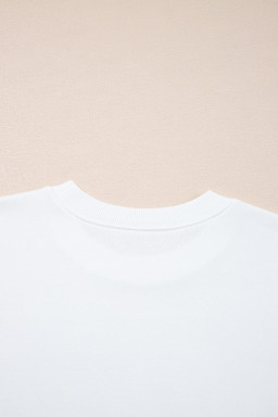Beige Deek the Halls Graphic Round Neck Sweatshirt