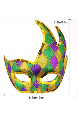 Gold Mardi Gras Carnival Masquerade Mask