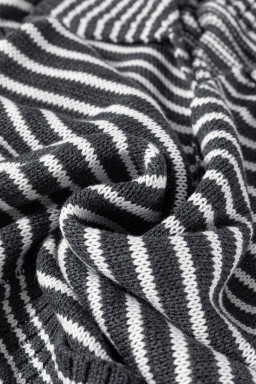 Gray Stripe Collared V Neck Pockets Sweater Vest