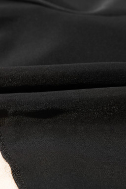 Black High Waist Drawstring 2-in-1 Side Pocket Bikini Shorts