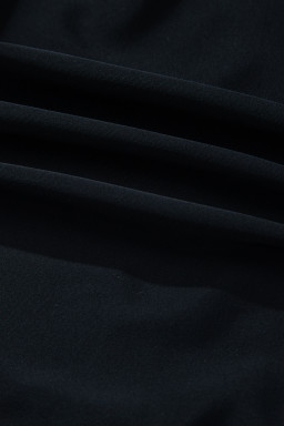 Black Asymmetric Ruffle Shoulder Ruched One Piece Swimsuit