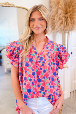 boho abstract blouses in bulk