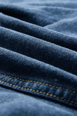 Dark Blue Washed Oversized Pocketed Denim Jacket