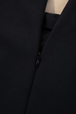 Black Bow Front High Waist Sleeveless Mini Dress