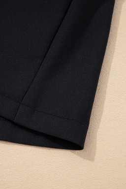 Black Bow Front High Waist Sleeveless Mini Dress