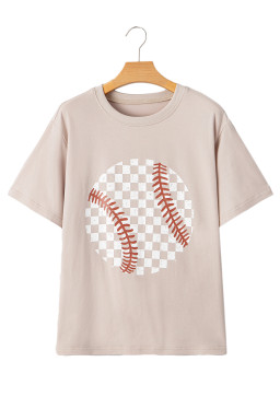 Jet Stream Checkered Baseball Graphic Tee