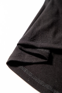 Black Floral Lace Patchwork Long Sleeve Slim Top