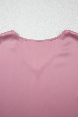 Toadstool Satin Ruffle Sleeve V Neck Blouse