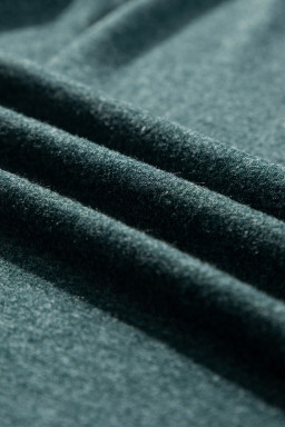 Misty Green Solid V-Neck Long Sleeve Top