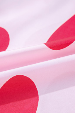 Pink Valentine Heart Short Sleeve Shirt Pajama Set