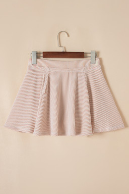 Jet Stream Corded Lantern Sleeve Top High Waist Ruffled Mini Skort Set