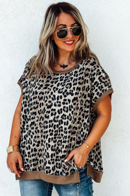 leopard plus size tops in bulk