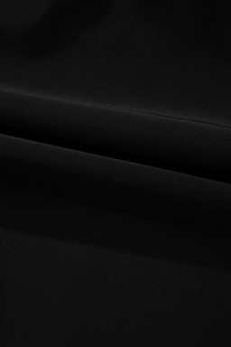 Black Side Tied Waist Square Neck Adjustable Straps A Line One Piece Swim Dress