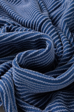 Sail Blue Plus Size Ribbed Top and Wide Leg Pants Set