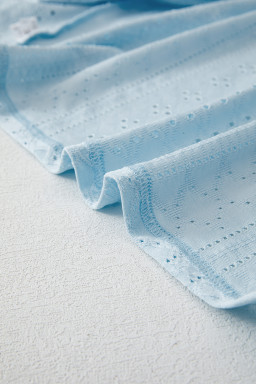 Mist Blue Solid Color Pocket Long Sleeve Cardigan