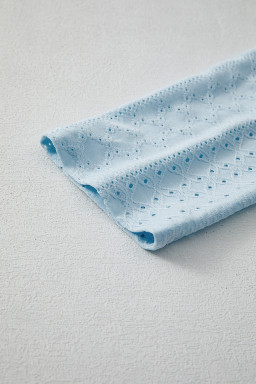 Mist Blue Solid Color Pocket Long Sleeve Cardigan