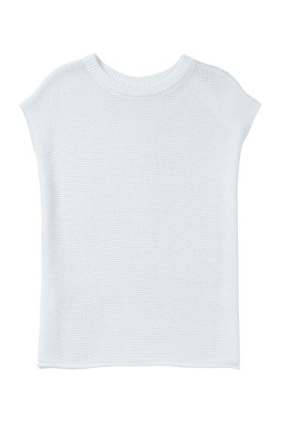 Jet Stream Solid Color Side Slits Sweater Tee