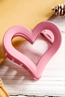 pink heart claw clips