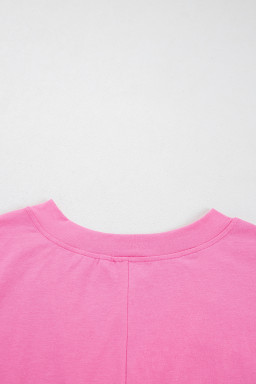 Bonbon Loose Half Sleeve V Neck Plain Romper