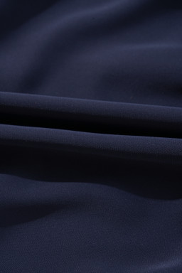 Navy Blue Collared V Neck Flutter Sleeve Tiered Plus Size Dress