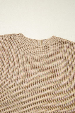 Parchment Cowboy Embroidery Round Neck Sleeveless Knit Top