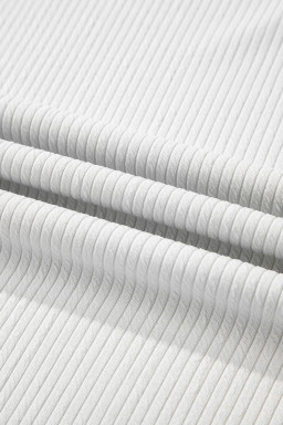 Light Grey Textured Loose Plain T Shirt