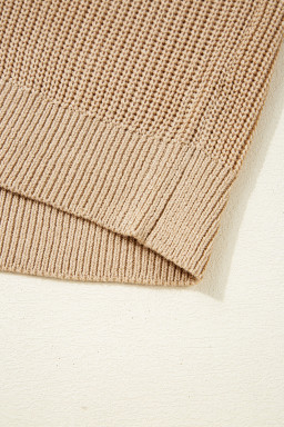 Parchment Cowboy Embroidery Round Neck Sleeveless Knit Top