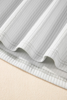 Light Grey Textured Loose Plain T Shirt