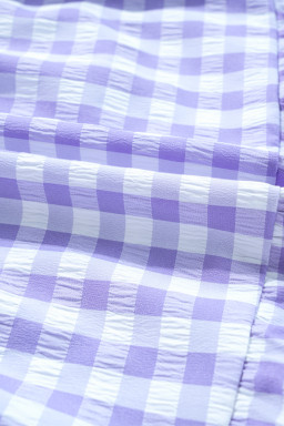 Lavendula Plaid Frill Tiered Mini Dress