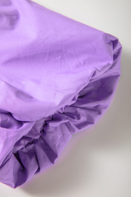 Wisteria Solid Color Bow Puff Sleeve High Waist Romper