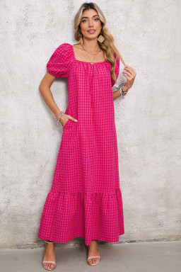 wholesale plaid maxi dresses