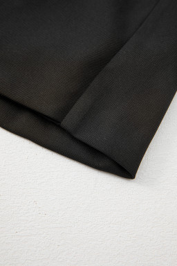 Black Rhinestone Bow High Waist Mini Skirt