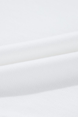 Beige Sequins Bow Valentine Drop Shoulder Loose Sweatshirt