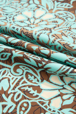 Green Boho Floral Print Backless Drawstring High Waist Maxi Dress