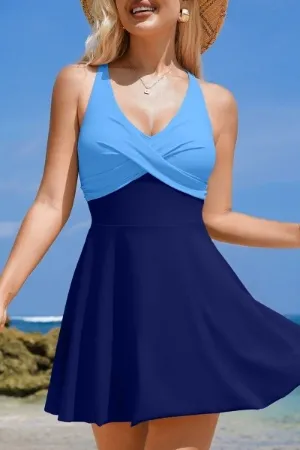 swim dresses blue