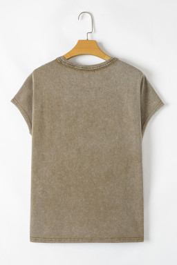 Sage Green Vintage Washed Dolman Sleeve Oversized T Shirt