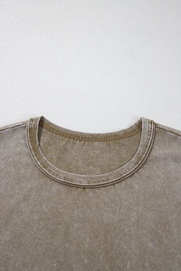 Sage Green Vintage Washed Dolman Sleeve Oversized T Shirt