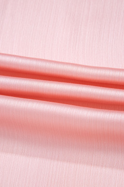 Pink Metallic Sheen Short Batwing Sleeve Plus Size Blouse