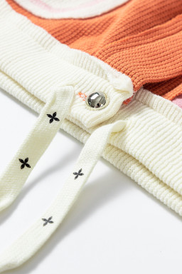 Coral Quilted Textured Patchwork Hooded Jacket