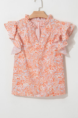 orange floral blouses vendor