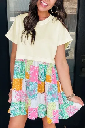 Patchwork T-shirt Dresses wholesale